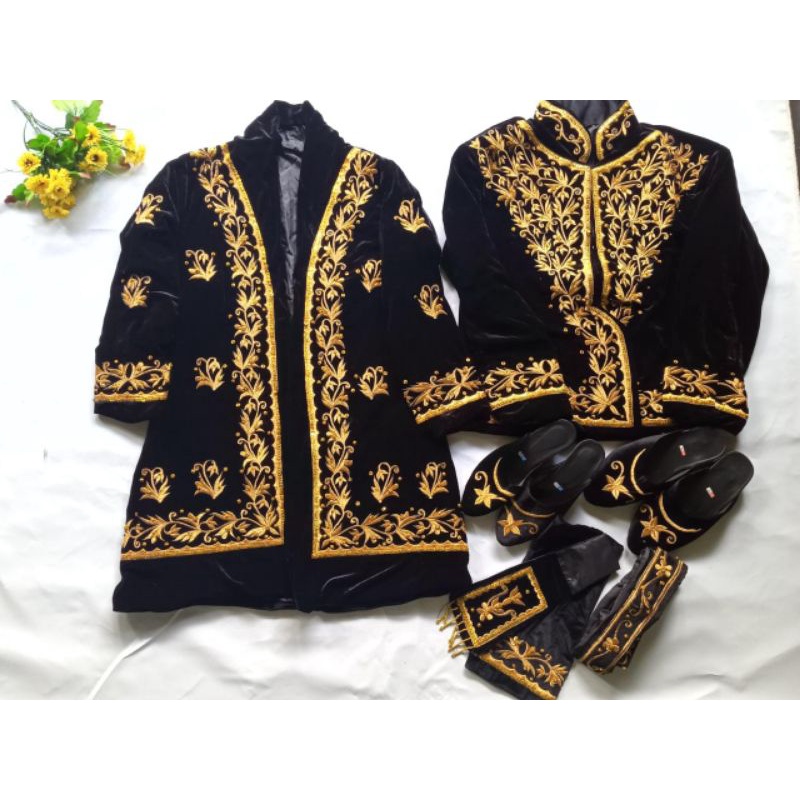Setelan Baju Pengantin Adat Pokem Jogja Bahan Bludru Adem Bordir Elegan
