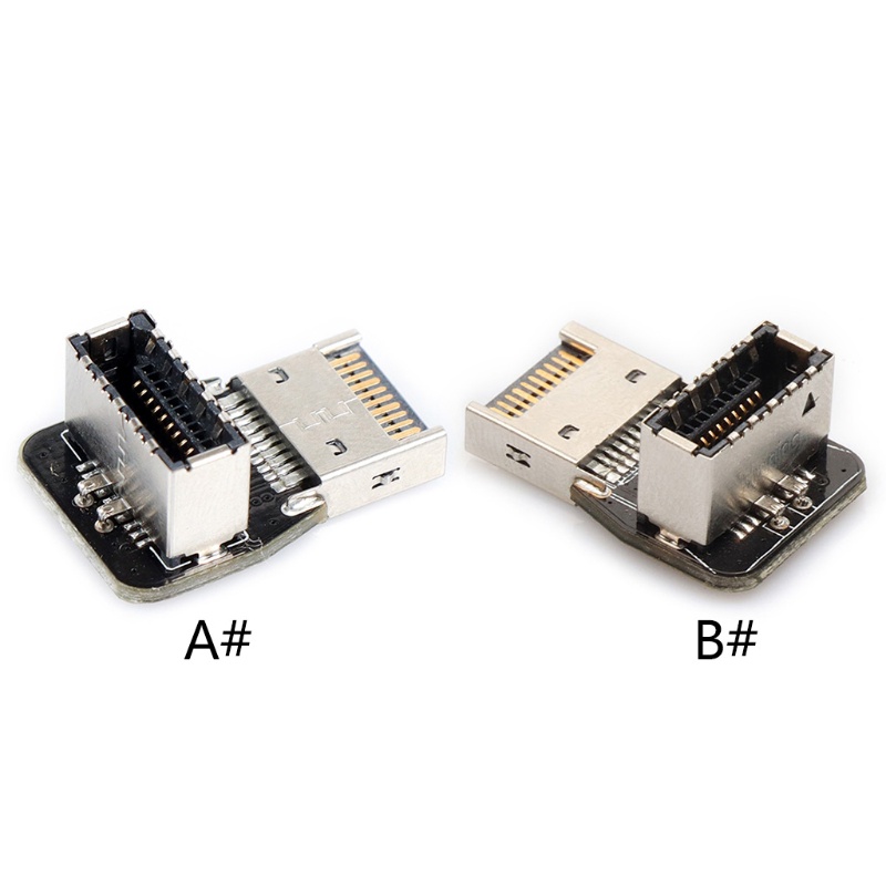 Adaptor Header Motherboard btsg 90derajat Kanan Kiri Turn Adapter Built-in USB3.1 20-Pin Tipe-E Interface Extension Adap