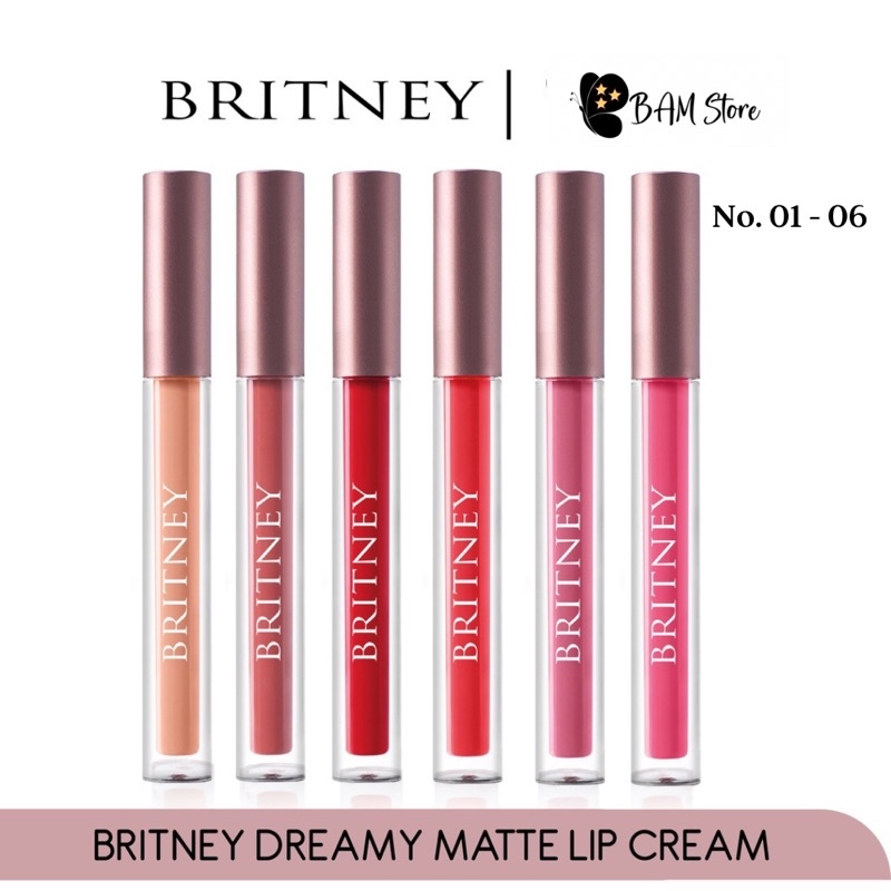 Purbasari Britney Dreamy Matte Lip Cream - Lip Cream Awet Tahan Lama - Lip Cream Lip Matte Purbasari