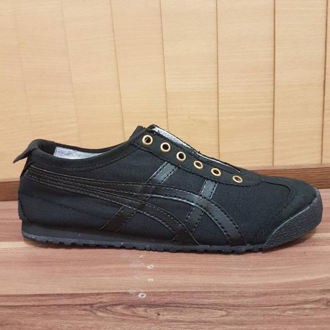 sepatu Cassual onitsuka slip-on slid hitam import
