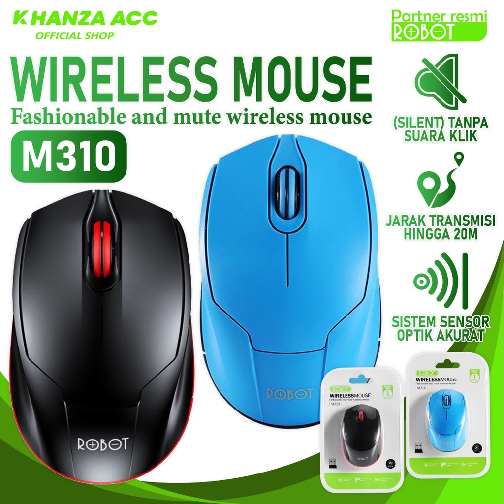 KHANZAACC MOUSE Robot M310 Wireless Mouse Mute Key