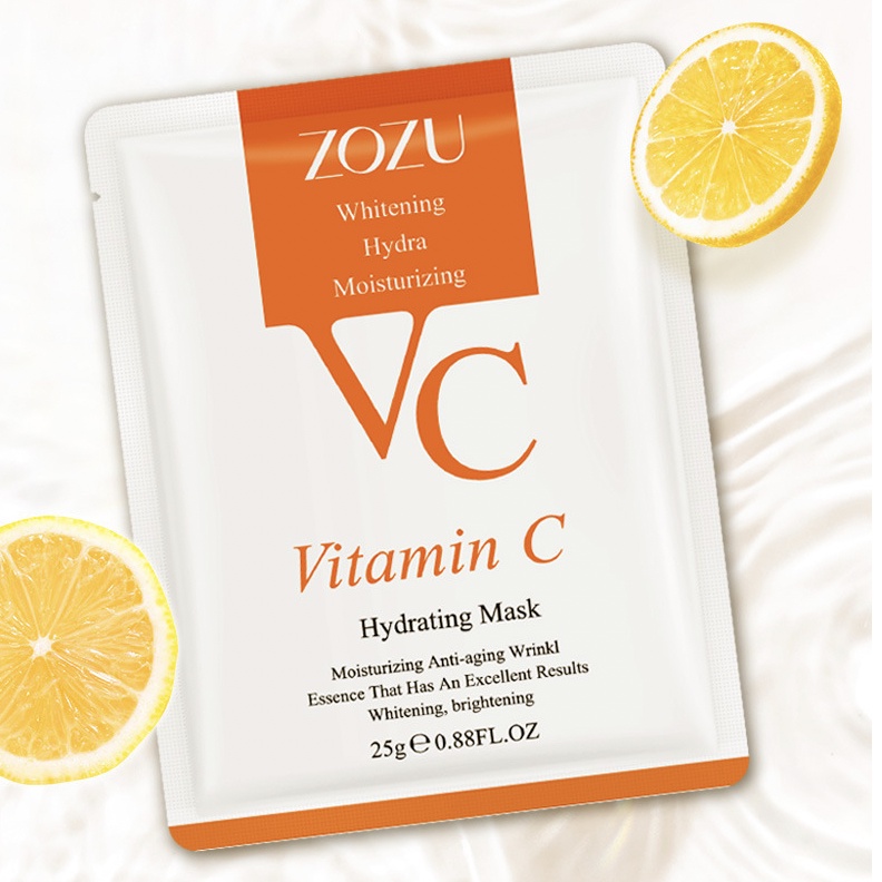 ZOZU Masker Wajah Vit C Hydrating Face Vitamin C Sheet Mask BQ035