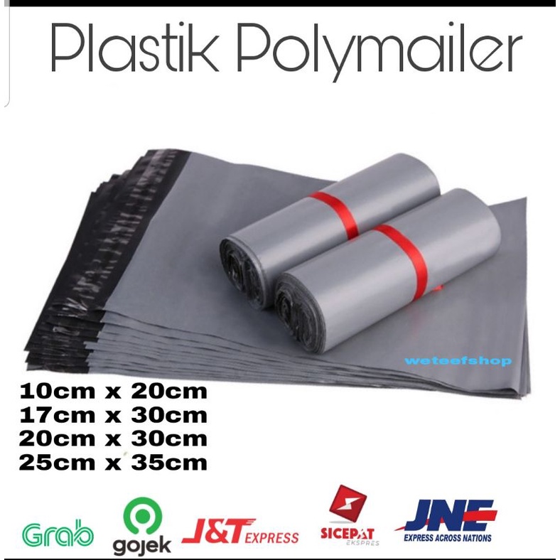 

Plastik Polymailer Plastik Packing Online Olshop Warna Silver isi 100 lembar