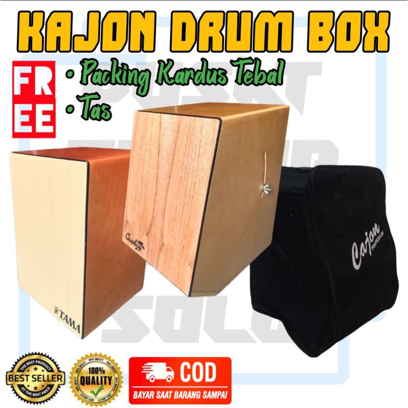 Kajon /Cahon Akustik Murah Bonus packing kardus tebal dan buble wrap