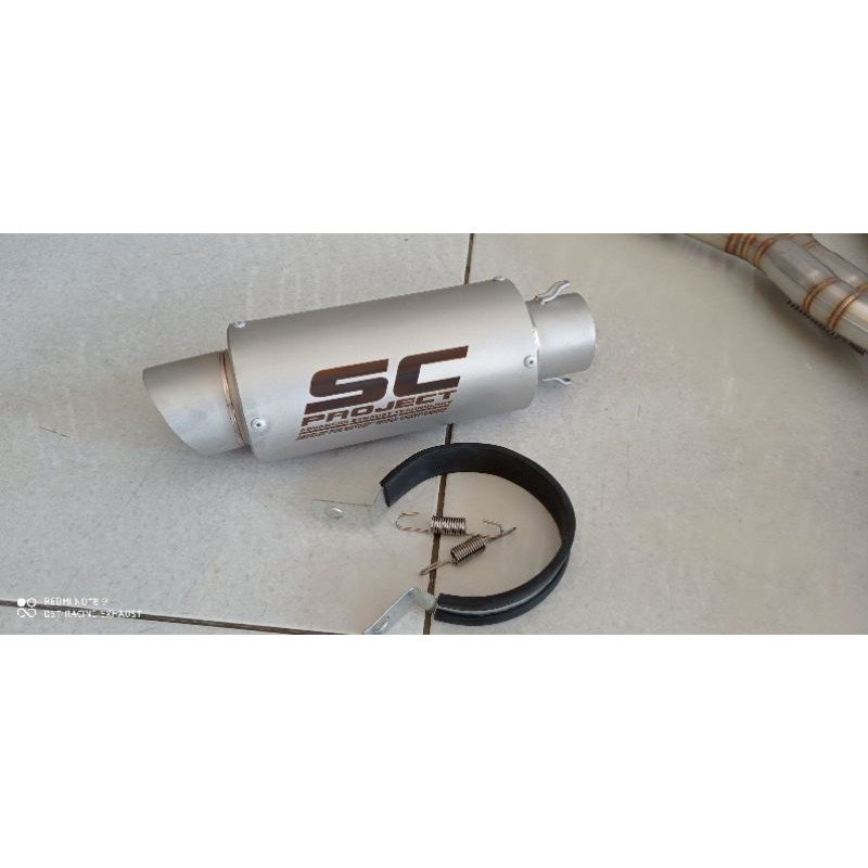 Knalpot motor sc project ujung sakura sanblas silincer only intel 50mm knalpot racing