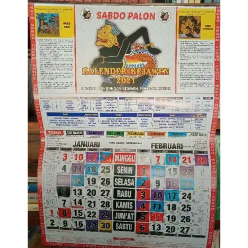 KALENDER JAWA 2021 Kalender Kejawen Sabdo Palon