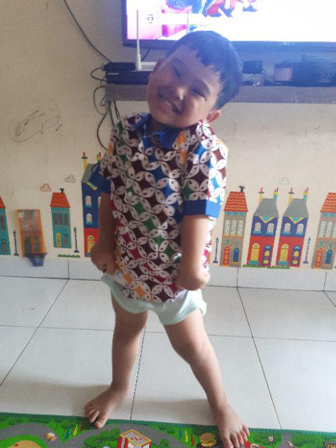 Batik Anak - Flint Blue Brown