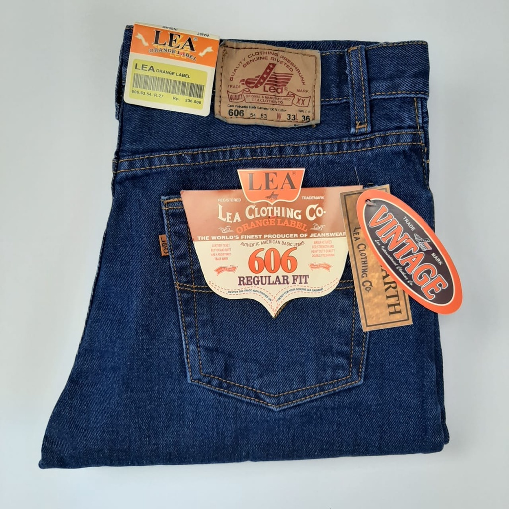 BARANG BAGUS JEANS LEA REGULER JEANS 606 TERBARU NON STREET PREMIUM ORIGINAL BLUE CARDINAL