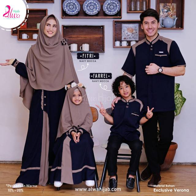 15+ Trend Terbaru Gamis Alwa Hijab Couple Keluarga