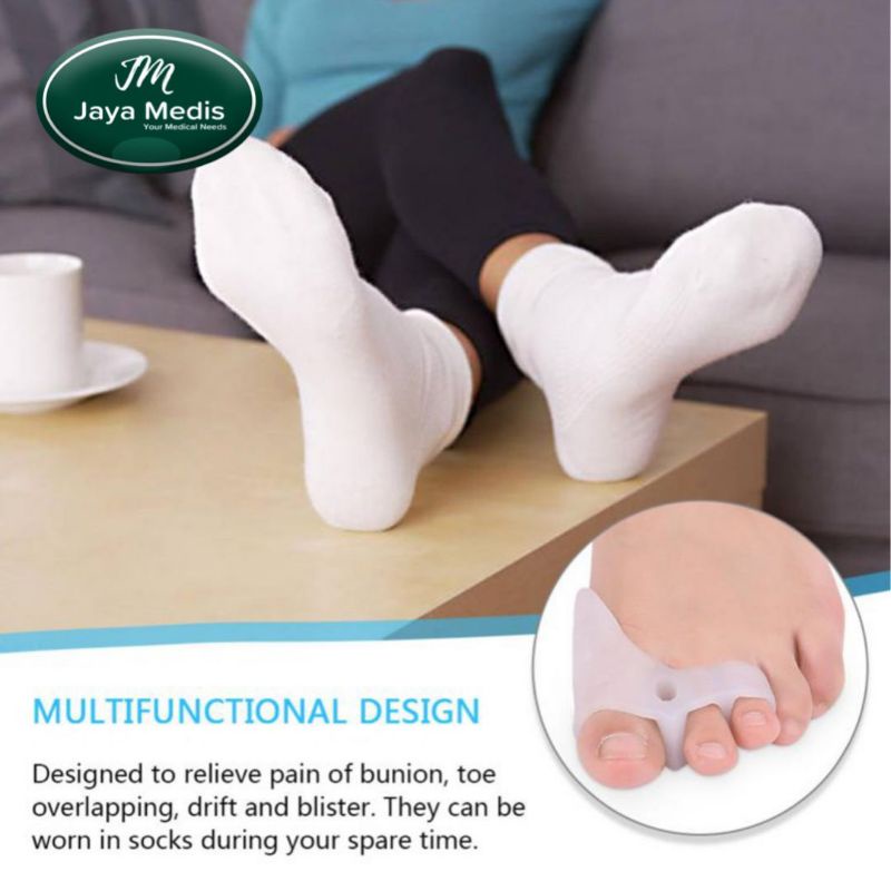 Alat Korektor Kaki Hallux Valgus Silika Gel 2pcs