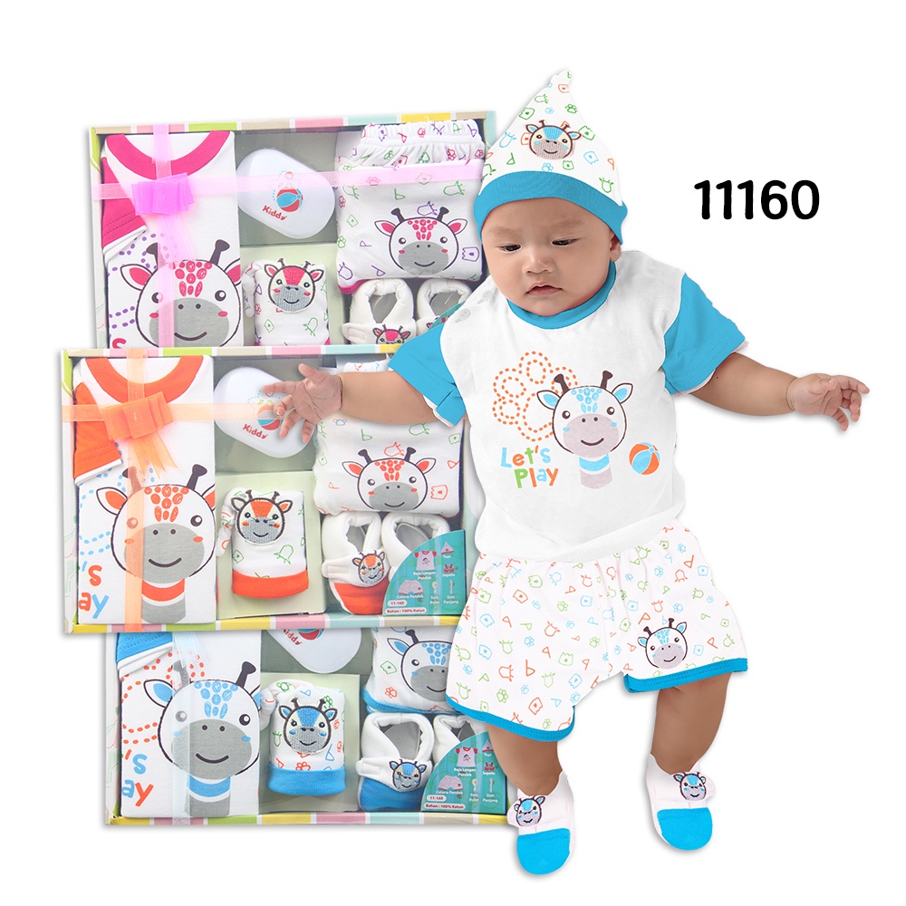 Kiddy Baju Set Bayi  / Set Hadiah Bayi Free Kertas Kado Dan Ucapan