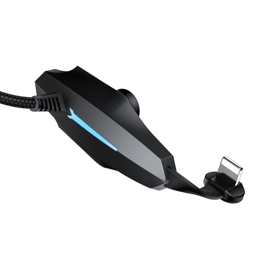 Kabel Charger Lightning Fleksibel dengan Suction Cup Gaming 2.4A 1.2 Meter CALXA