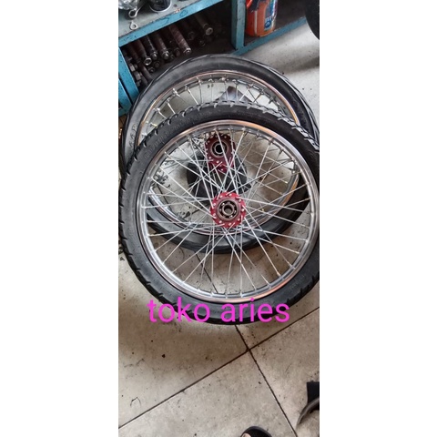 Roda gerobak Jari jari Motor ring 17 (1 PASANG TANPA AS)