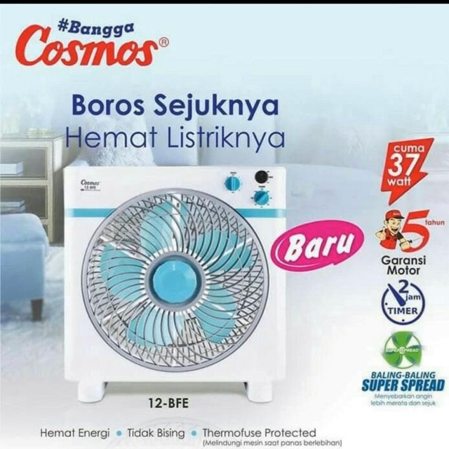KIPAS ANGIN COSMOS 12 BFE BOX FAN DESK FAN