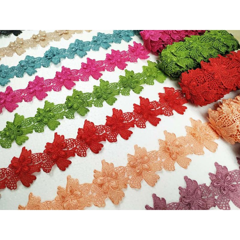 RENDA BORDIR ROLL BUNGA LILI