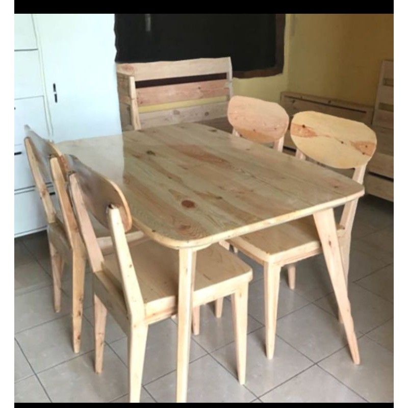 meja kursi jati belanda natural