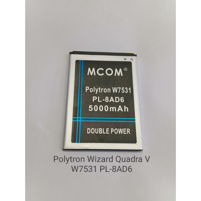 Baterai Polytron Wizard Quadra V W7531 PL 8AD6 double power battery baterei batere batrei batre