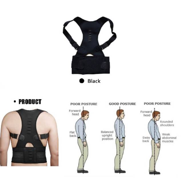Penyangga Punggung Shoulder Back Support Belt Posture Corrector Korset