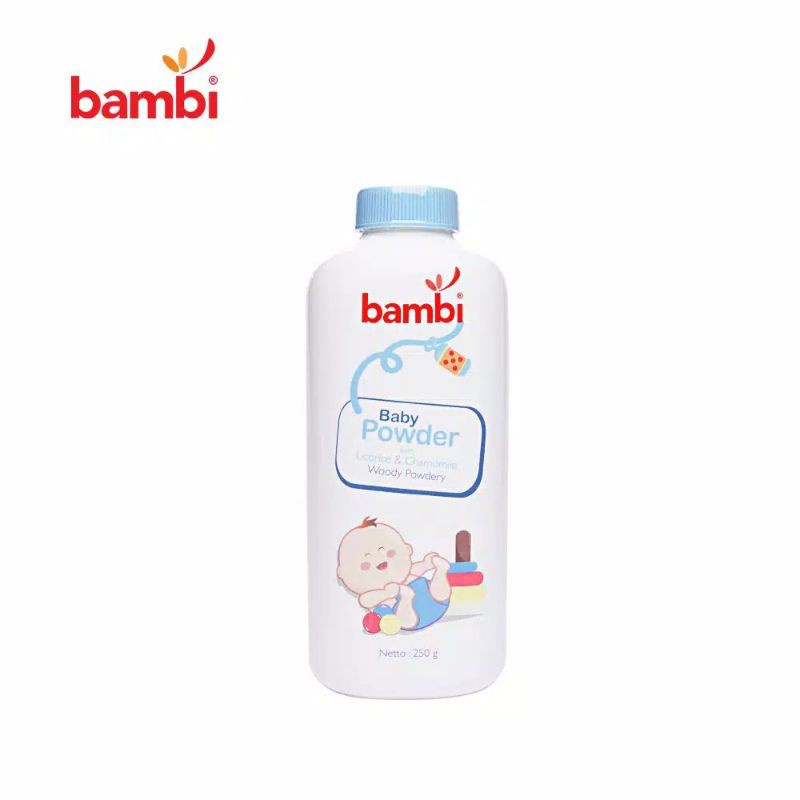 BAMBI Bedak Powder Pink &amp; Blue // Bedak Tabur Anak Bayi 100gr