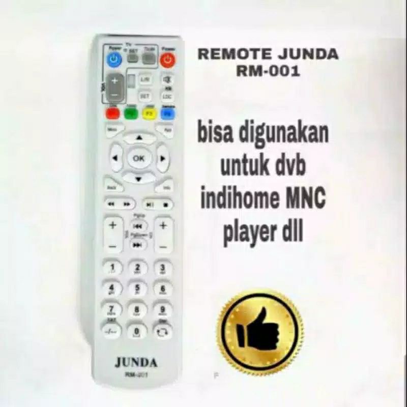 REMOTE RECEIVER STB DVB ZTE B860H B760H B700V5 MNC PLAY INDIHOME/TELKOM USEE TV