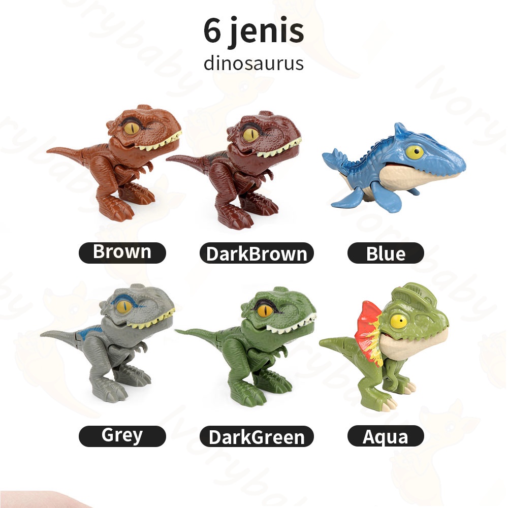 Ivorybaby mainan figure dinosaurus biting Gigit Jari Mainan bayi anak