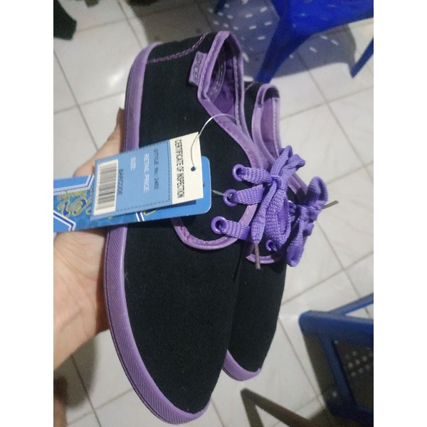 Sepatu Sekolah Spicer Cewek Tali Kain Bisa COD
