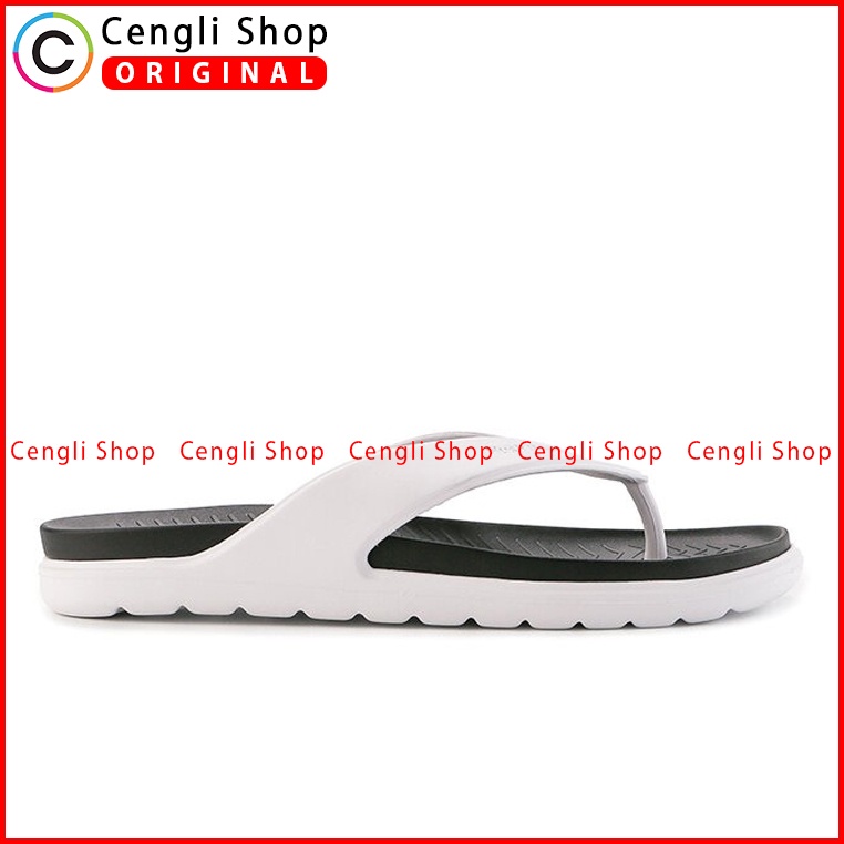 SANDAL JEPIT HUSH PUPPIES PRIA ORIGINAL CASUAL BRANDED PUTIH HM07