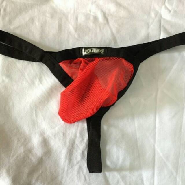 Men Sexy Underwear Mesh G String Thong Underwear Transparent