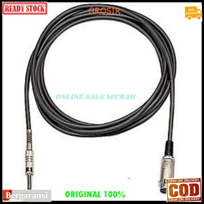 G95 Kabel mic cable mik 4 meter ORIGINAL 100% microphone mikrophone dynamic profesional karaoke vocal vokal G95  Bisa BUAT SEGALA MIC KABEL  Spesifikasi Panjang 4 meter Jack koneksi T/S male to XLR female Unbalanced Warna Hitam G95