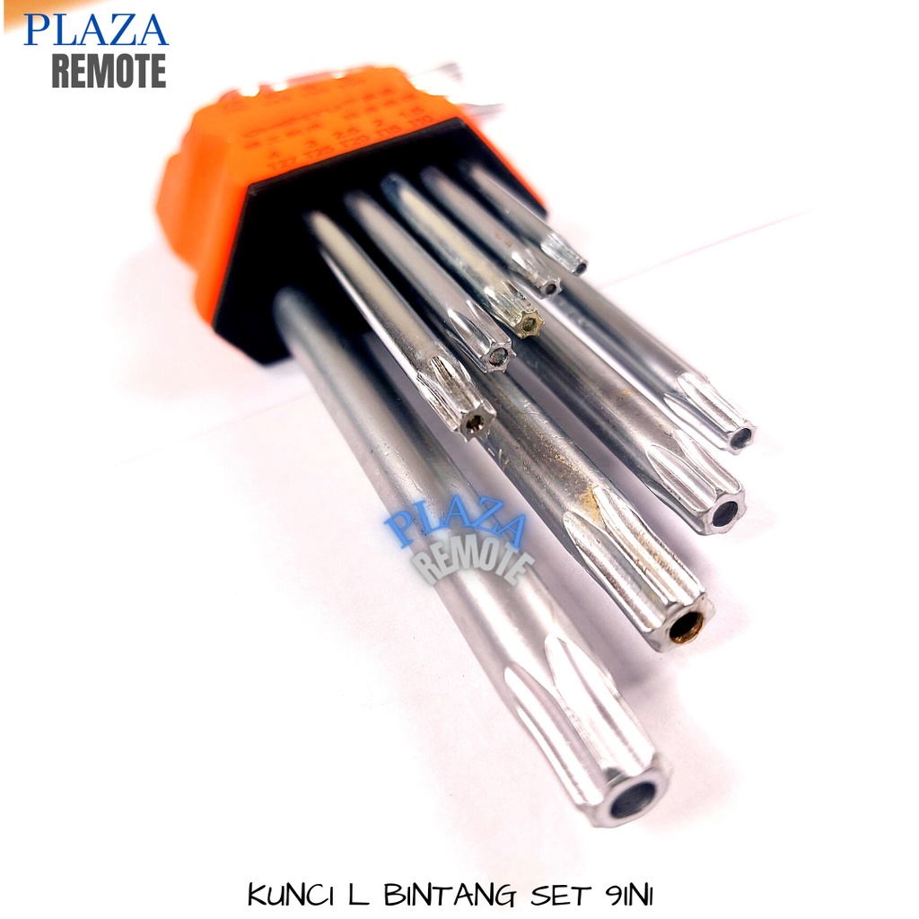 KUNCI L SET BINTANG PANJANG 1.5 - 10 MM SET 9 PC SEPEDA