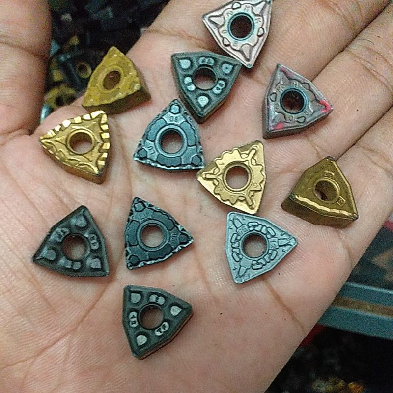 insert bubut WNMG0804 carbait bekas layak pake pahat bubut wnmg08 / wnmg 08