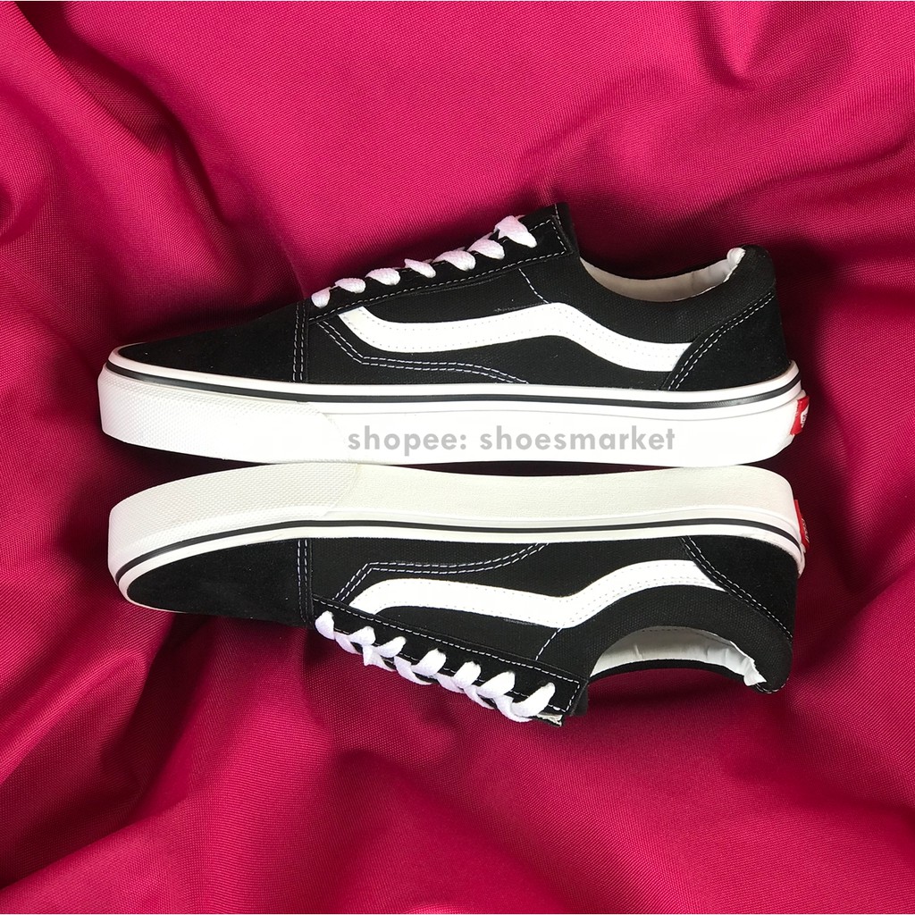 OBRAL SEPATU VANS OLDSKOOL CLASSIC BLACK WHITE