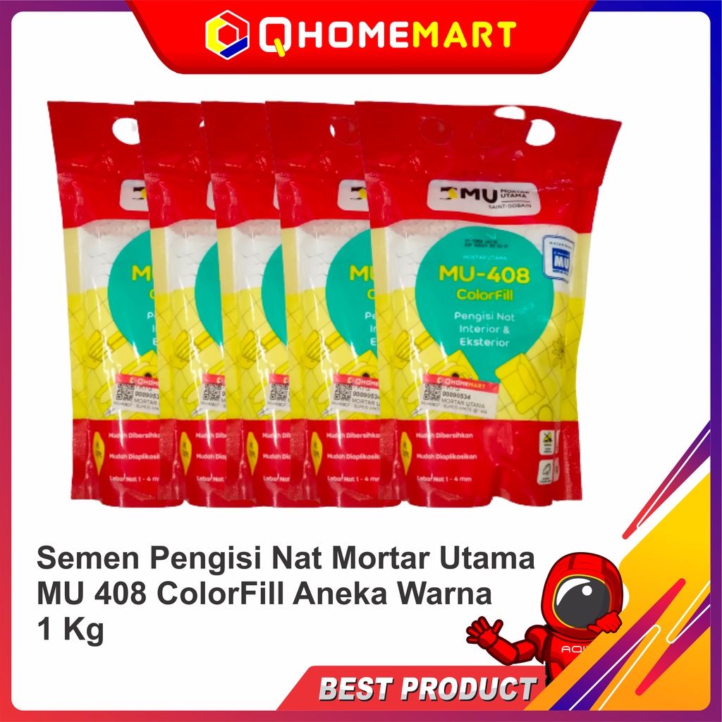 Semen Pengisi Nat Mortar Utama MU 408 ColorFill Aneka Warna 1 Kg CF Series