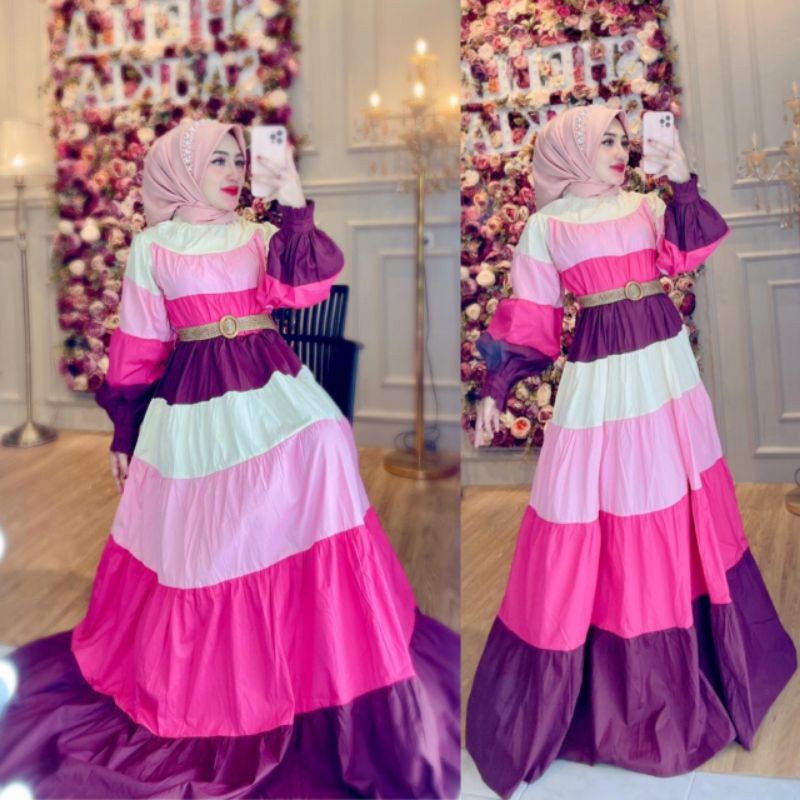 NEW DRESS LOLIPOP FREE BELT ORI BY SHELLASAUKIA AGEN GRESIK