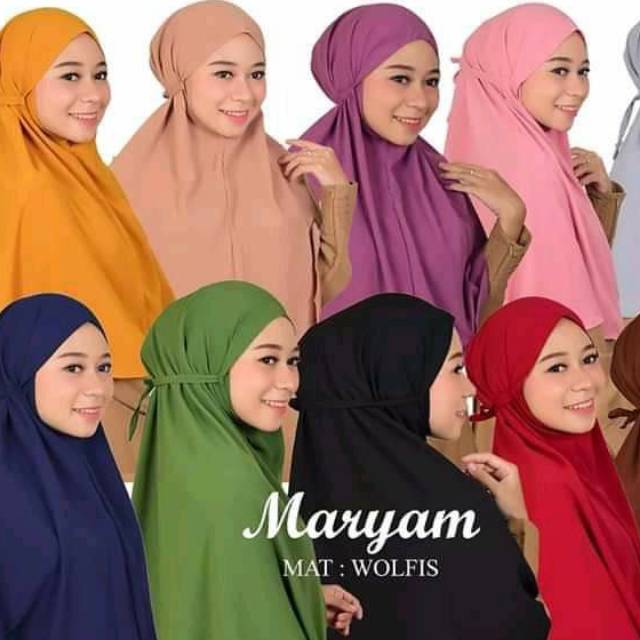 Daily Hijab Bergo Maryam Khimar Instan kerudung tali TERLARIS Dan Murah | Shopee Indonesia