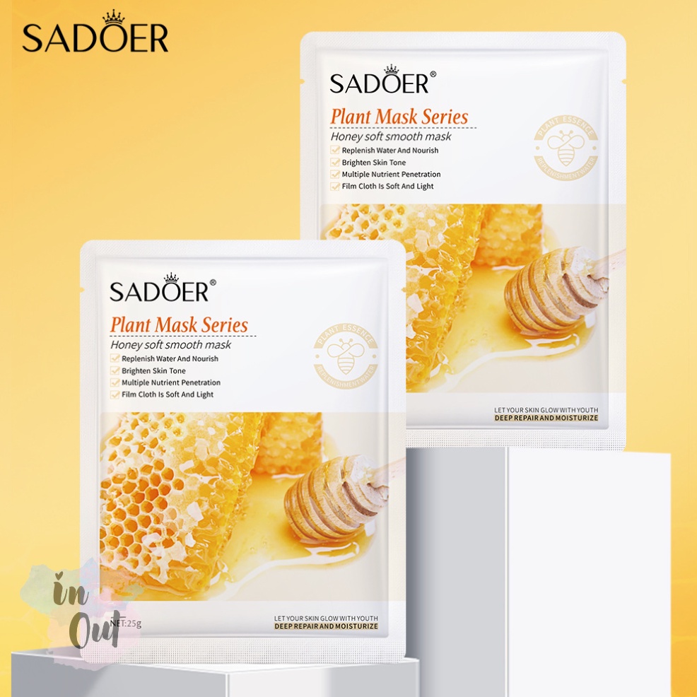 SADOER MASKER Muka Wajah Natural Plant Mask Fruits Facial Mask Natural Sheet Mask masker Wajah EM020 EM027