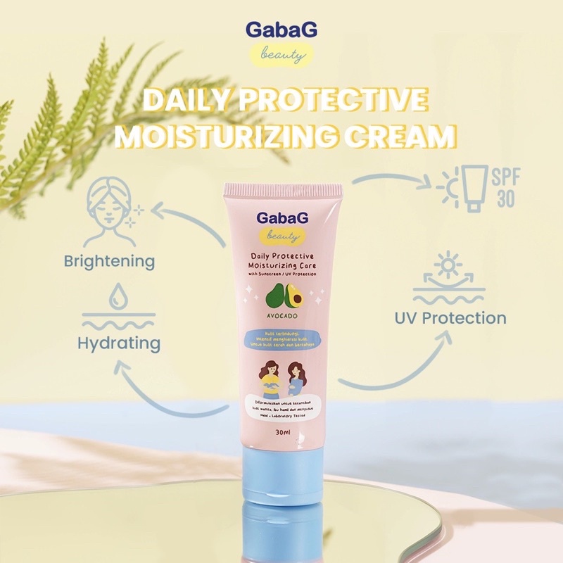 Gabag Beauty Daily Protective Moisturizing Care Pelembab Wajah Muka + Sunscreen Anti UV SPF30 Aman Ibu Hamil dan Menyusui