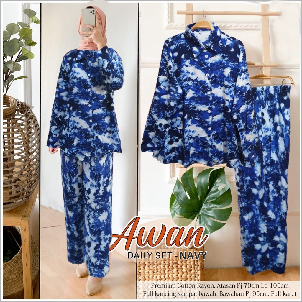AS FASHION-COD-US-SETELAN BAJU TUNIK DAN CELANA WANITA MUSLIM-SETELAN HIJAB-SETELAN OOTD TERBARU