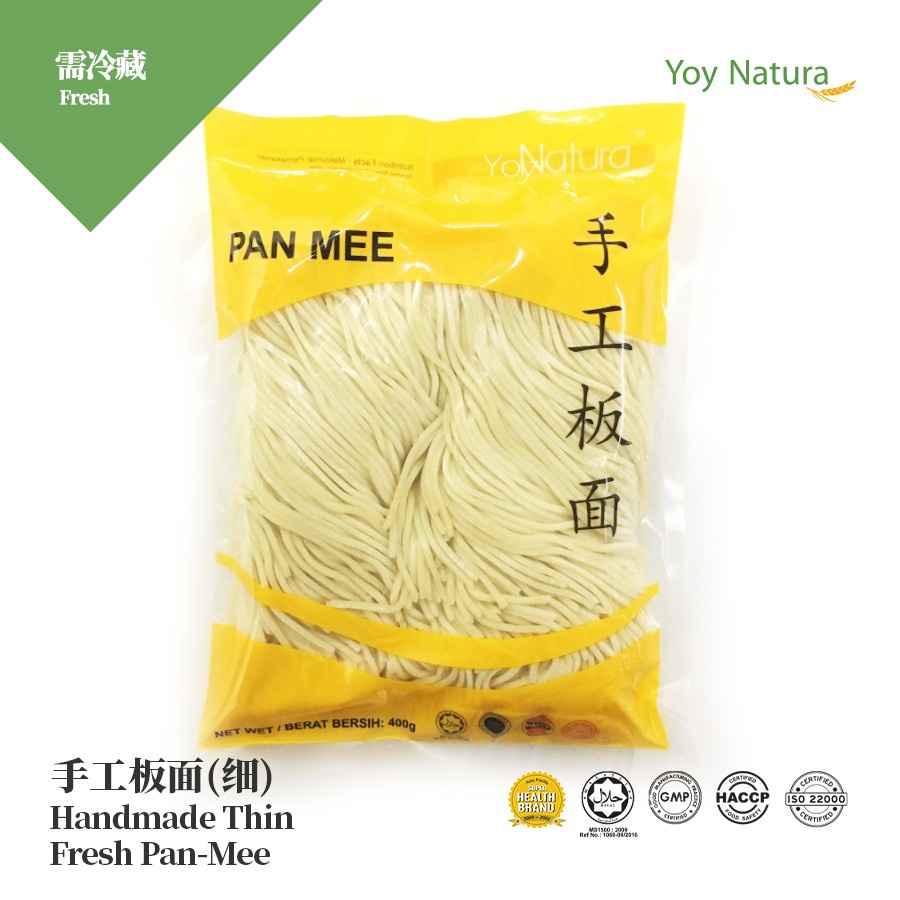 

Yoy Natura Mie Basah Pan Mee Thin 400gr - Halal MUI & BPOM - Mie Impor