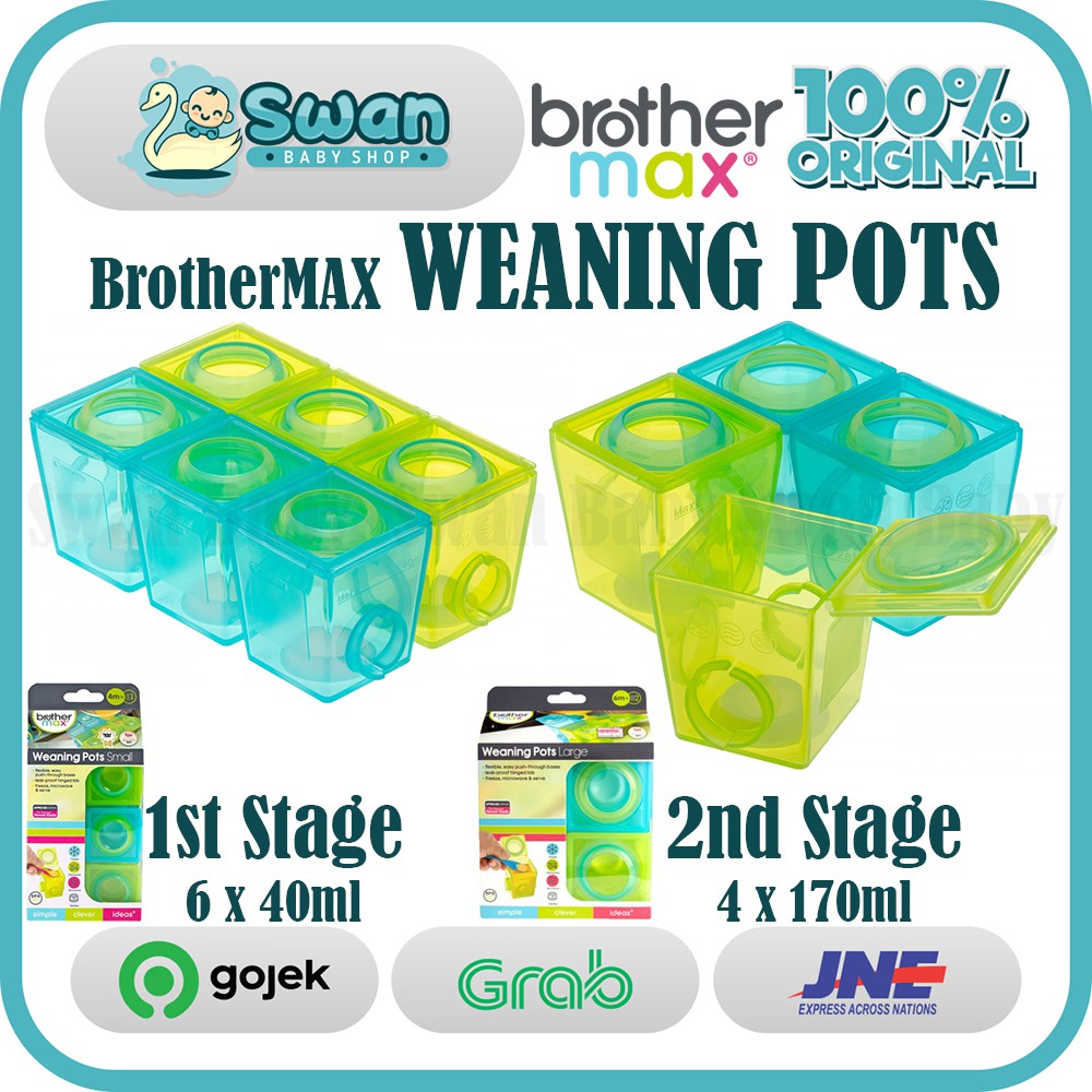 BrotherMax Weaning Pots ( 1st Stage / Small , 2nd Stage / Large )