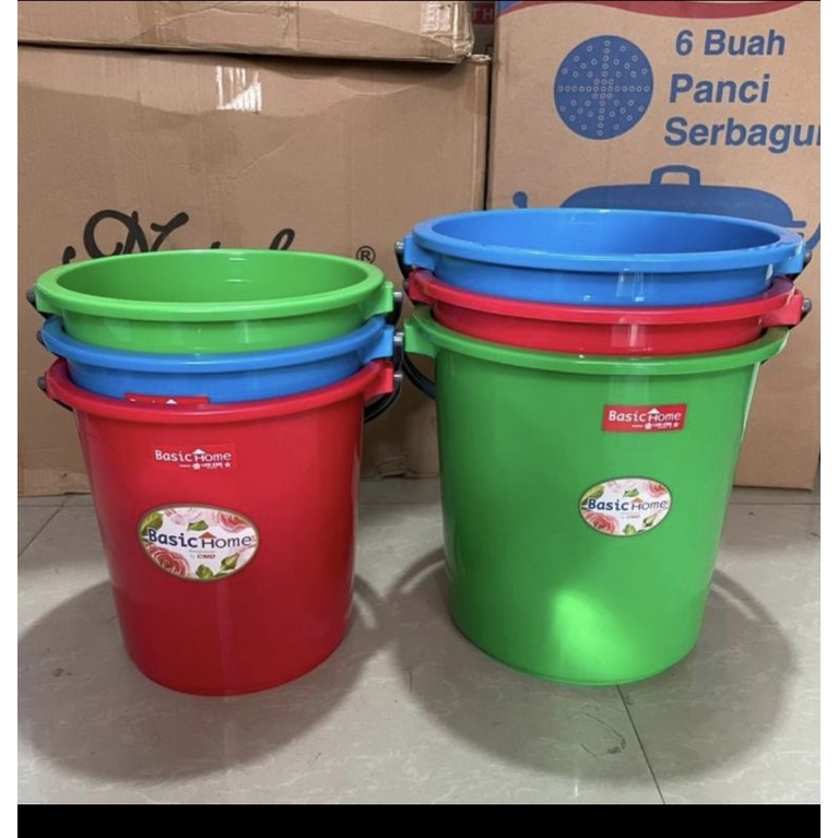 LION STAR BASIC HOME / Ember Plastik Warna Gagang Plastik 10L / 15L