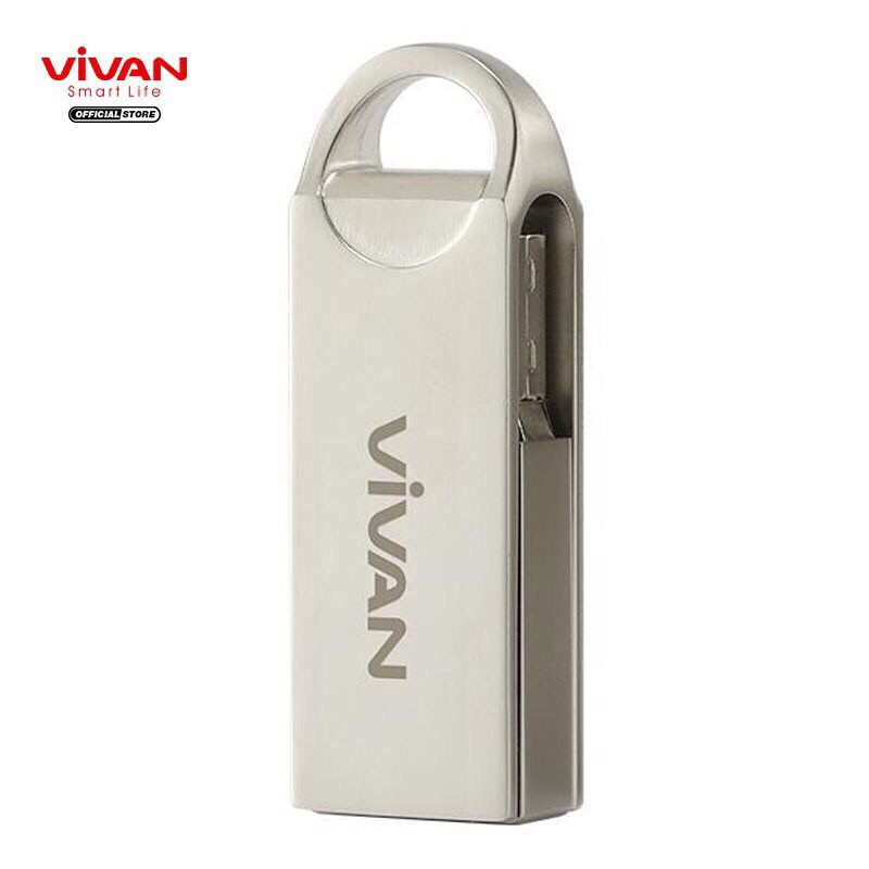 VIVAN Flashdisk 8GB/16GB Pearl Nickel Silver - Garansi Resmi 1 Tahun