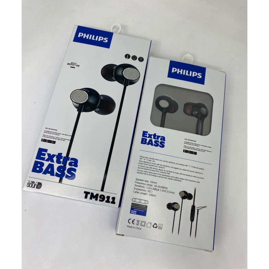 NEW~Headset / Handsfree PHILIPS AT181 AT181+ AT186 TM911 Extra Bass Earphone