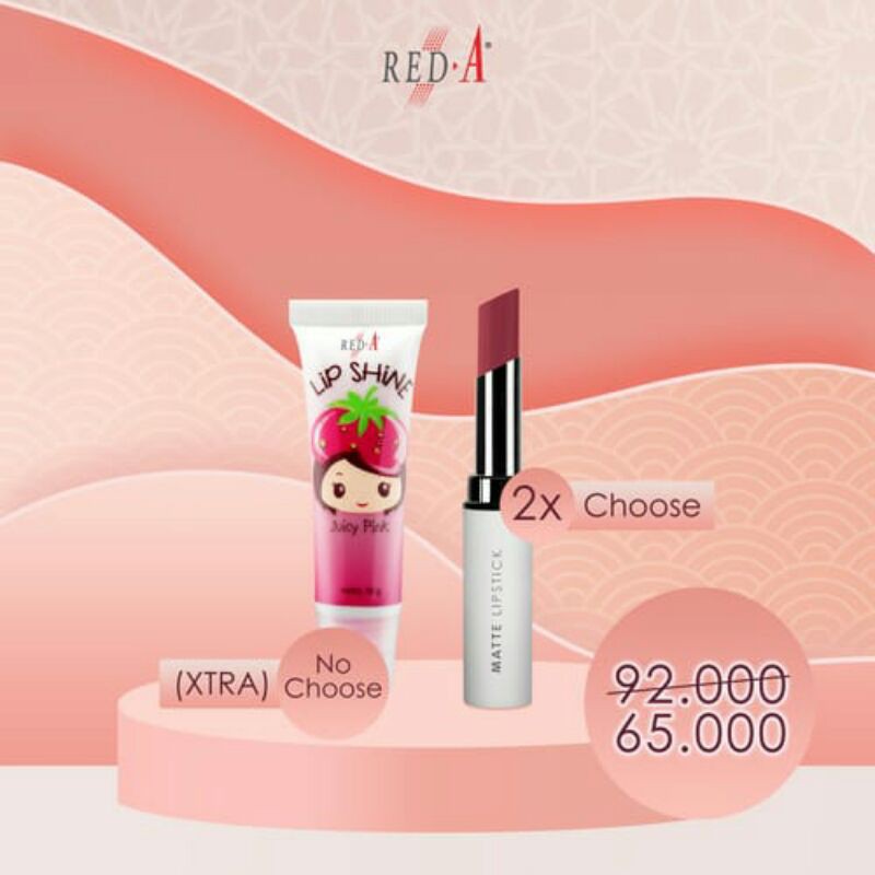 Paket Lip Matte Shine Red A