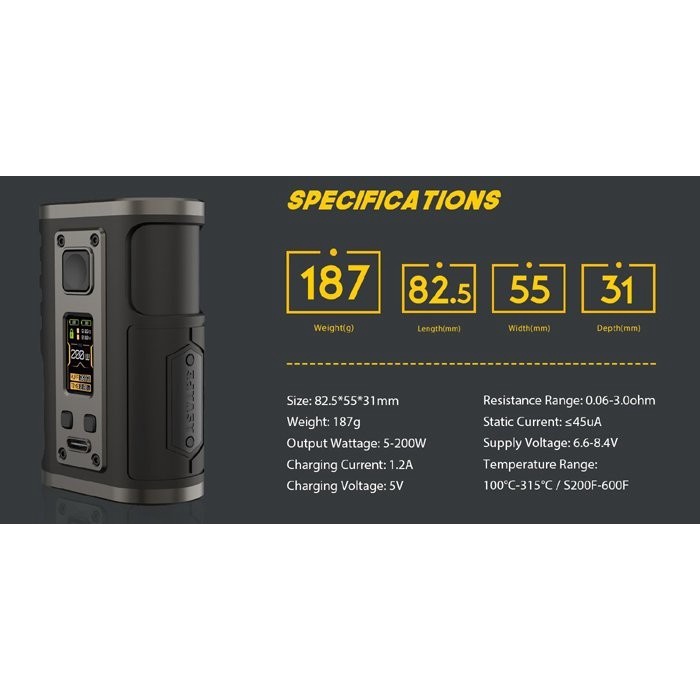 ASVAPE ARYA MOD 200W by ASVAPE X OHMBOY - AUTHENTIC