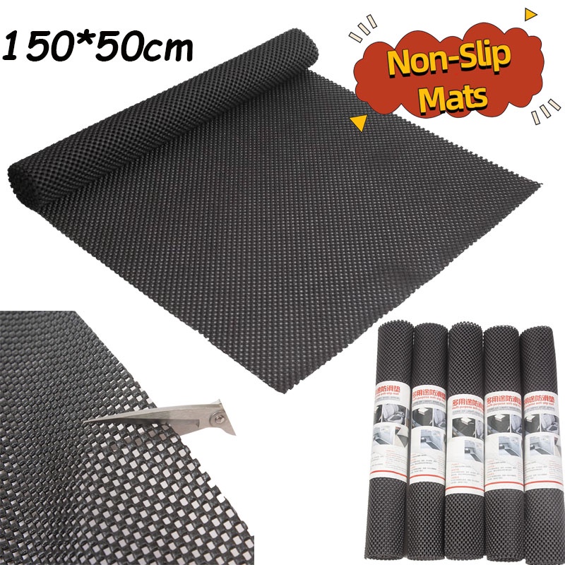 150 * 50cm PVC Universal Anti-Slip Karpet Karet Mobil Lantai Tikar Atap Mobil Dashboard Serbaguna Tikar Alas Kursi Pengaman Bagasi Mobil Cutable