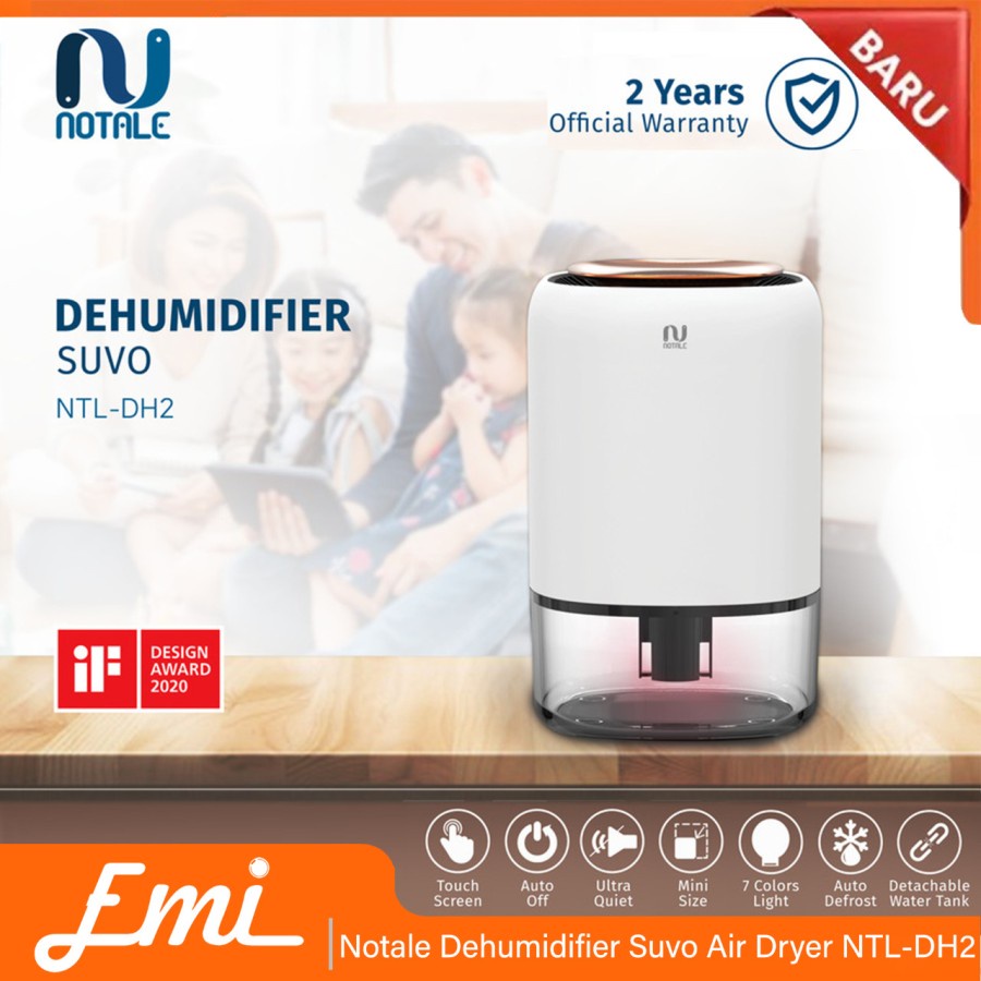 Notale Dehumidifier NTL-DH2 Suvo Air Dryer Serap Kelembapan udara