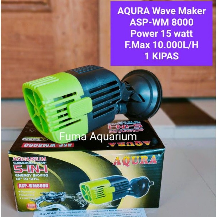 Wave Maker AQURA WM 8000 Pompa Mesin Arus Ombak Gelombang Kolam Koi 1 Kipas