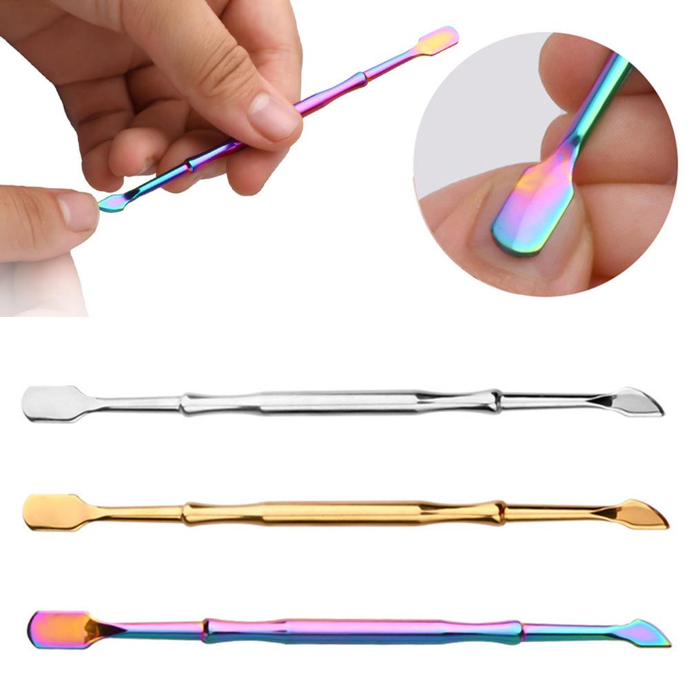 Augustina Cuticle Pusher Portable Cuticle Remover Alat Pembersih Kuku Pendorong Kulit Mati Kepala Ganda