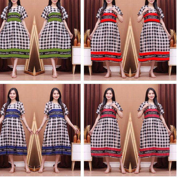 Paling Disukai.. Dress midi // dress Arken // midi dress // bahan santung // gamis midi // dress wan